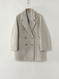 Childrens Alpaca Double-breasted Coat