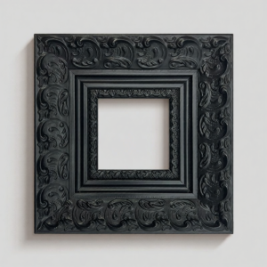 Black French Vintage Wooden Frame Customizable