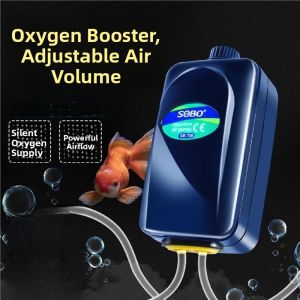 MONLEYTA | Quiet 220V Oxygenator Fish Tank Aerator Small Electric Oxygen Pump Aquarium Fish Breathing Machine Large Tank Manleyta