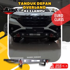 TANDUK DEPAN BUMPER OVERLAND K2 3 LAMPU - MOBIL ALL NEW RUSH 2018 Aksesories Mobil Bisa COD