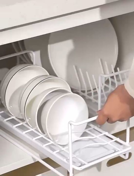 Kitchen Rack Dish Plate Bowl Storage Rack Home Cupboard Storage Rack ...
