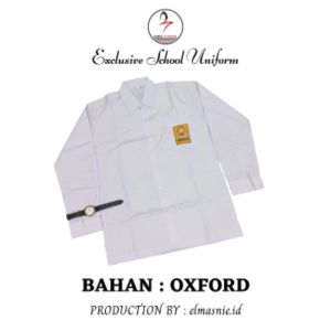 Baju Putih Panjang Seragam Sekolah Baju SMP SMA Baju sekolah lengan panjang polos Katun Oxford