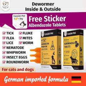 【Cassiel Pet]  Cat & Dog Anti Flea and Tick Treatment Repellent Anti-Flea Anti-Itching