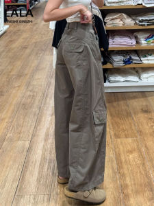 American Retro High Waist Loose Straight Leg Casual Wide Leg Pants Womens Autumn New Style Knife Edge Workwear Trousers