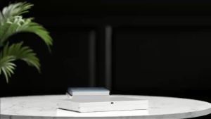 New multi-functional desktop portable folding led cosmetic mirror with storage box 10 times magnification height angle