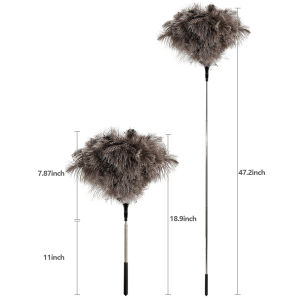 RORK | Dust Removing Static Thickened Feather Duster Wooden Handle