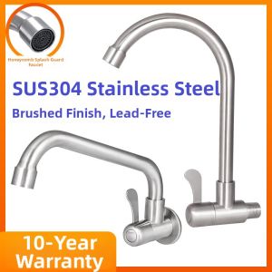 Wall Mounted Side Inlet Single Cold Rotatable Faucet