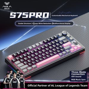 AULA | Three Mode Mechanical Keyboard Wireless Bluetooth Gaming 75-Key