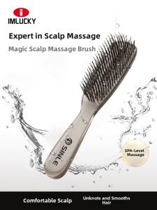 IMLUCKY | IMLUCKY Magic Scalp Massage Comb Wet Dry Dual Use No Tangle Hair Brush Elastic Nylon Teeth For Home Travel Salon Hair Care