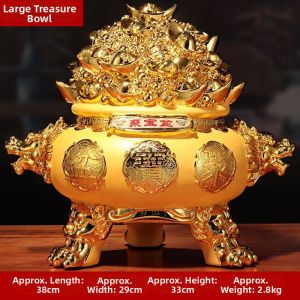 FENGHONGTAO | Gold Plated Sand Gold Wealth Attracting Decorative Coin Bank