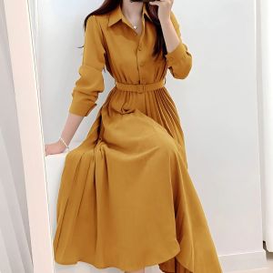 ●ECLAIRE● 015 Dress Midi Lengan Panjang Longsleeves Polos Korea Basic Formal Resmi Kerja Pesta Mode Anggun Hana
