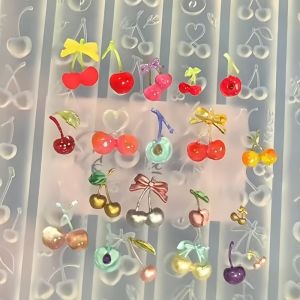 other | Artistic Nail Art Silicone Mold Cherry Heart Butterfly Knot 3D Wearable Nail Decoration Essential Tool for Nail Artists