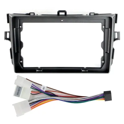 Bộ Kit Ốp Bảng Điều Khiển Radio Xe Hơi MEKEDE Kèm Dây Cáp Và Bộ Chuyển Đổi Mặt Trước Cho Toyota Corolla 2006-2013 - Phụ Kiện Cáp Khung Trung Tâm