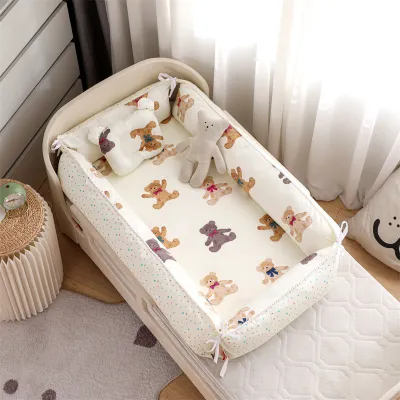 Giường Em Bé Di Động Chống Sốc Có Thể Gập