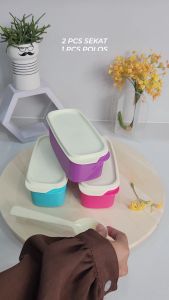 Jennie Trio dengan Sekat mixed Color + 3 set sendok garpu-Exclussive