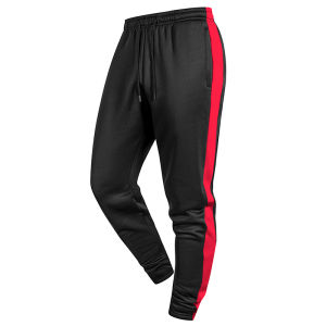 Mens Colorblock Patchwork Athletic Joggers Pants Trousers Fall Winter Cozy Warm Fleece Lined Sweatpants with Side Pockets