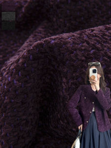 Vải May Vá Màu Tím Dày Sang Trọng Cho Váy Áo Mùa Thu Đông DIY Thủ Công Vải May Quần Áo Chất Lượng Cao