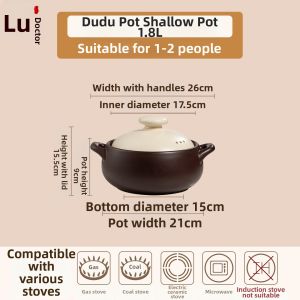 DROOLU | Heat-Resistant Traditional Clay Cooking Pot