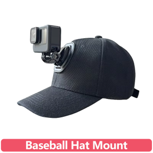 Hands-Free Baseball Cap Camera Mount First-Person View Hat for GoPro Hero 13 12 11 9 Insta360 X5 DJI OSMO Action 6 5 Vlog Hiking