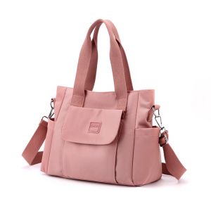 Womens Nylon Tote Bag Multi-interlayer Crossbody Satchel Bag Large Capacity Casual Top Handle Handbags