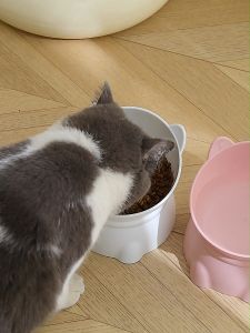 WaggyWaggy Cat Head Elevated Bowl Bekas Makanan Kucing Neck Protection Drinking Food Water 猫碗 BO0034