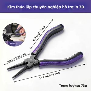 Kìm Hỗ Trợ Tháo Gỡ In 3D Đầu Dẹt Hàm Trơn Dụng Cụ Chính Xác Dùng Cho Việc Tự Chế Điện Tử Quấn Dây Sửa Chữa Xe Máy