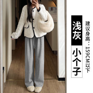 Khaki Wide Leg Pants Womens Casual Style Lazy Fashion High Waist Trousers Autumn New Arrival French Brand Loose Fit Trousers