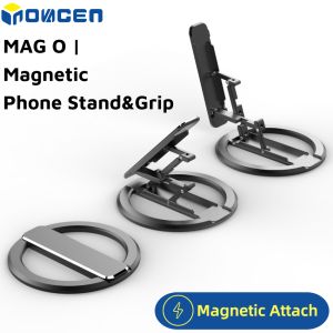 New Style Portable Invisible Phone Stand INOVAGEN MAG O Magnetic Snap Phone Stand&Grip(MagSafe® CompatibleNon Adhesive) Foldable Adjustable Aluminium Alloy Phone Holder/Suit For All Smart Phone
