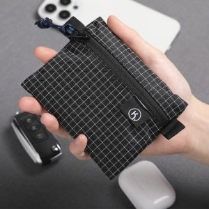 Kosibate Gridstop Wallet Coin Purse Ultralight Zipper Pouch with YKK Zipper Organizers for Hiking Backpacking and Travel