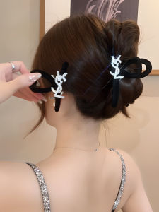 Velvet Shark Hair Claw Large Size Womens Back of Head Fashionable Autumn Winter Hair Accessories Velvet Fabric Hair Grips