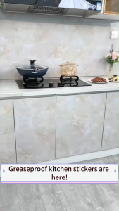 PVC marble pattern kitchen bathroom wall stickers waterproof and oil-proof durable table decoration stickers