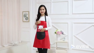 ALL U CAN BUY ผ้ากันเปื้อน ชุดผ้ากันเปื้อน ผ้ากันเปื้อนกันน้ํา ผ้ากันเปื้อนในครัว ลายการ์ตูนสีแดง