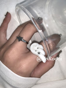 แหวนเปิดแบบมีรูปปีก YoRoooi แหวนรูปหัวใจสไตล์เกาหลีแบบเรียบง่ายและน่ารักสำหรับผู้หญิง แหวนนิ้วชี้แบบโลหะผสมที่เป็นมิตรกับผิว