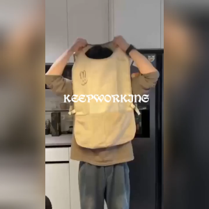 KW Waterproof and Stain-Resistant Coffee House Uniform Wipeable Hands Kitchen Apron