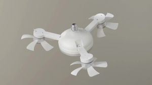 Quạt Trần Tích Hợp Đèn 3/4 Đầu E27 Thiết Kế 2 Trong 1 Kiểu Máy Bay Không Người Lái Điều Khiển Từ Xa Điện Áp AC85-265V Bóng Đèn LED Dùng Cho Nhà Ở Và Nhà Hàng