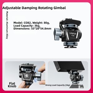 Ulanzi | Adjustable Damping Rotating Snail Video Head with ARRI Locating Pins for Micro SLR Camera 1/4 Inch Screw Accessory