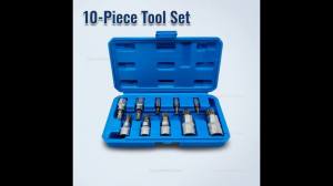 M4 M18 Professional 10 Pcs Triple Square Spline Bit Socket Set Auto Repair Tamper Proof Press Batch Sleeve Tool
