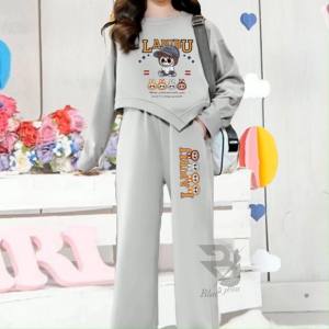 One Set Premium Anak Perempuan Korean Style Labubu Viral trend kekinian 2025 usia 3-14 tahun