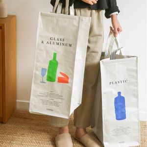 Large Capacity Environmental Protection Storage Bag Classification Storage Japanese Home Export High Quality Woven Waterproof Stain Resistant Dirty Clothes Basket