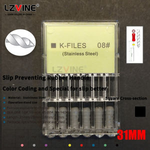 6pcs/Pack 21mm/25mm/31mm K Files H Reamer Dental Endodontic Instruments Dental Root Canal File Treatment Tools  Stainless Steel