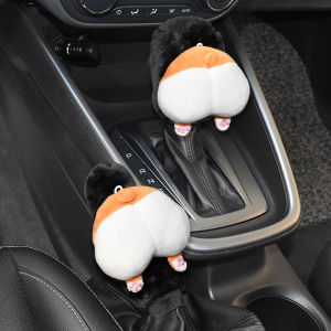 Car Gear Cover Cute Cartoon Shift Knob Cover Winter Car Gear Shift Knob Cover Gear Lever Cover Female Ornament Neutral Handbrake Sleeve