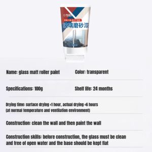 Transparent Glass Frosted Paint DIY Glass Privacy Modifier Glass Paint With Roller Brush Translucent Waterproof