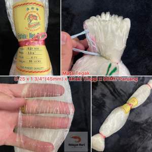0.25 x 1 3/4” x 4FT x 90Mtr(Mata Tegak)Isi Jaring Kosong/Cap Perahu Brand/Fishing Net