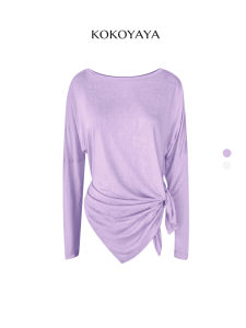 Kokoyaya Womens Long Sleeve T-Shirt Breathable Loose Fit Summer White Sport Top Yoga Training Shirt Fitness Cover up