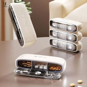 UNTIOR Portable Pill Organizer Box 3 Times A Day Daily Travel Tablets Holder for Vitamins Waterproof Mini Pocket Medication Case