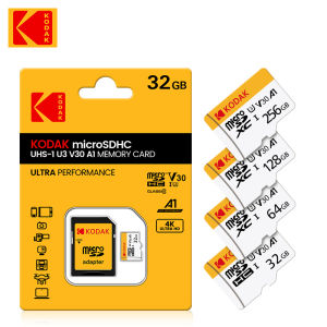 Kodak | Original KODAK Memory Card 64GB 128GB 256GB U3 4K Micro SD Card 32GB SDHC UHS-I C10 A1 V30 TF Trans Flash Microsd