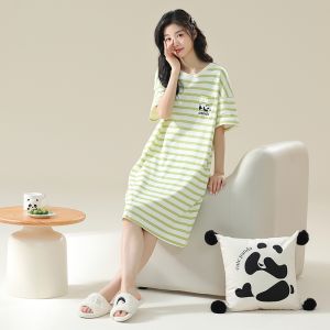 Nanjiren | Womens Summer Comfort Cotton Nightdress Suitable for Maternity