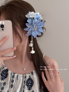 Kẹp Tóc Hoa Xanh Đẹp Như Tiên Kẹp Tóc Phụ Kiện Tóc Cho Phụ Nữ Kẹp Tóc Bên Hông Kẹp Tóc Hình Mỏ Vịt Kẹp Tóc Thời Trang