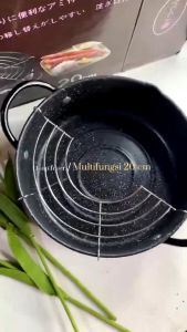 PANCI PENGGORENGAN 2IN1 DENGAN TIRISAN ANTI LENGKET - WAJAN PENGGORENGAN DEEP FRYPAN 20CM - COOKWARE SET TIRISAN KUPING TEBEL MULTIFUNGSI