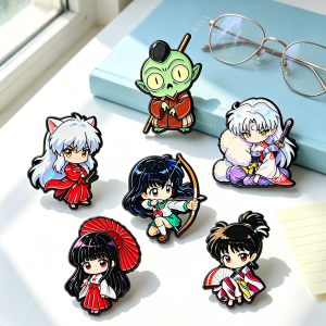 Bandai | Bộ 6 Ghim Cài Men Hình Nhân Vật Anime Chibi Dễ Thương Phù Hiệu Cài Áo Hình Nhân Vật Manga Trang Trí Ba Lô Quà Tặng Trang Sức Dành Cho Fan Anime